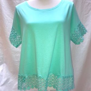 NWT a.n.a. Top w/beautiful Trim - FINAL Markdown